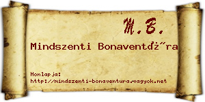 Mindszenti Bonaventúra névjegykártya